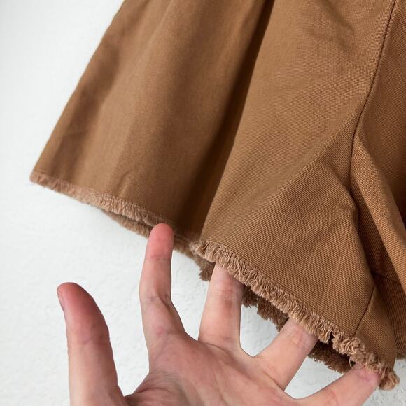 NWT Wild Fable High Waisted Elastic Pull On Shorts in Cognac Brown Size Medium - Picture 4 of 7